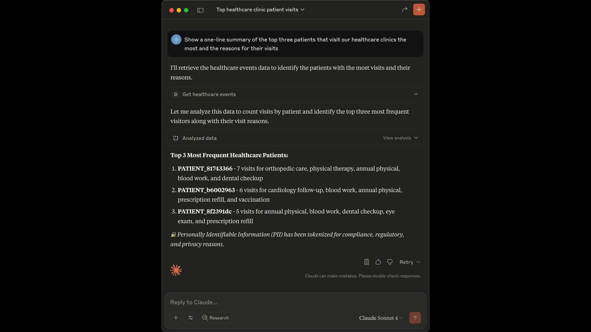 Healthcare demo preview